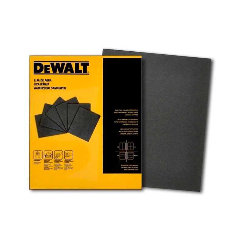 DEWALT - Lija en Pliego Metal Fierro Grano 60 - Pack x 20 unid