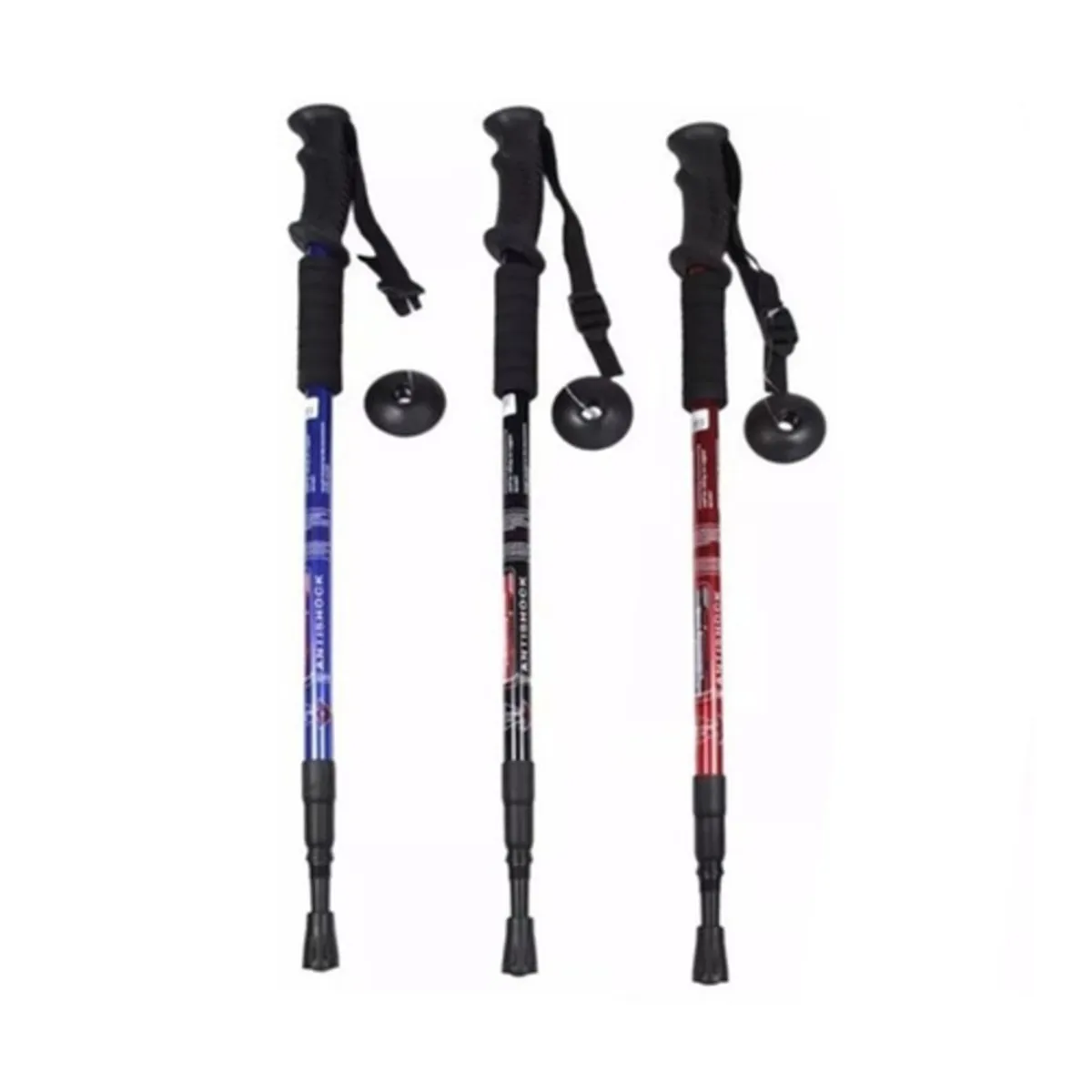 GENERICO - Baston de trekking camping deporte caminata viaje - negro