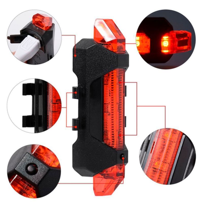 GENERICO - Luz Led Trasera   Recargable Y Resistente Al Agua