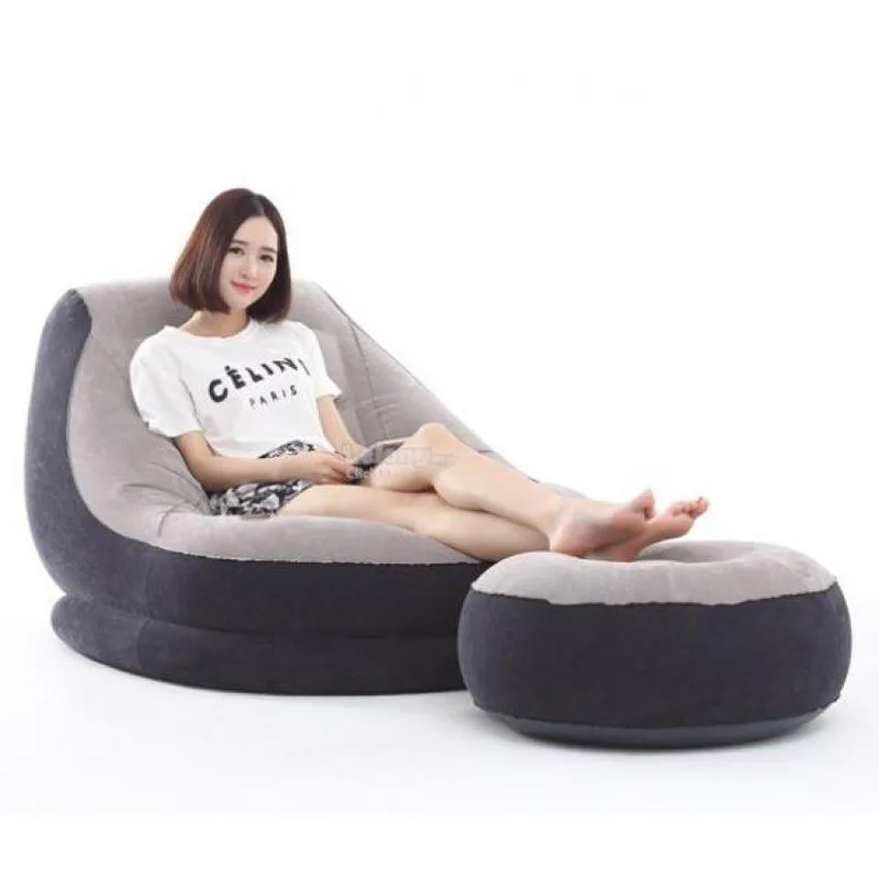 INTEX - Sofa sillón inflable  posa pies  posa vasos puff marca intex