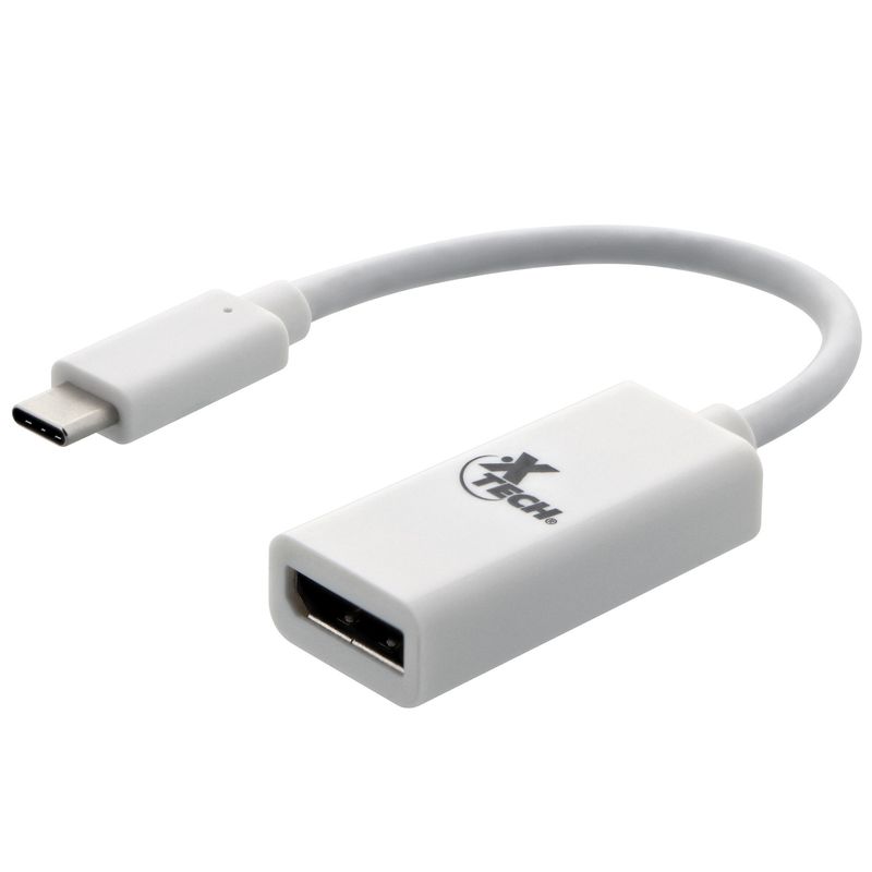 XTECH - Xtech Adaptador UHD con conector USB-C a DisplayPort hembra - XTC-555