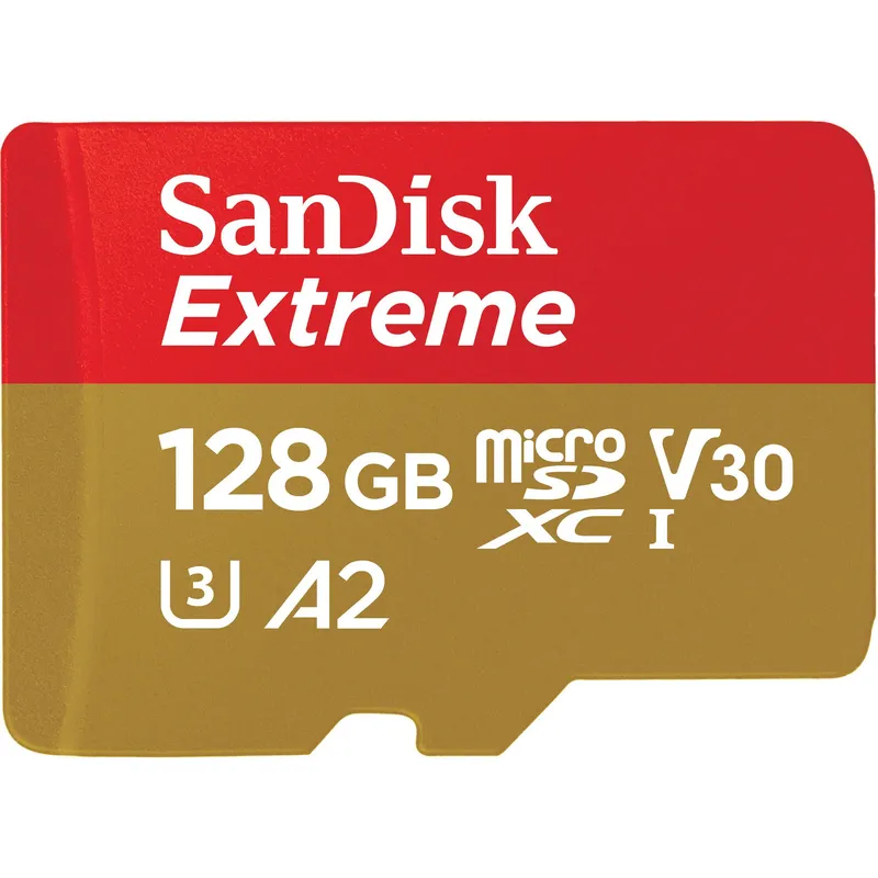 SANDISK - SanDisk 128GB Extreme UHS I MicroSDXC A2 UHS I V30 U3 - SDSQXA1