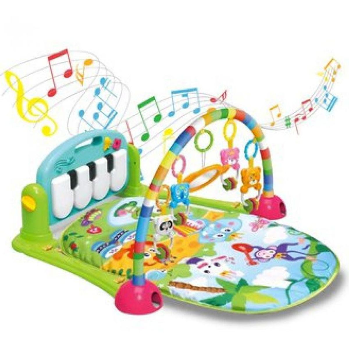 GENERICO - Gimnasio bebé musical con piano juguetes