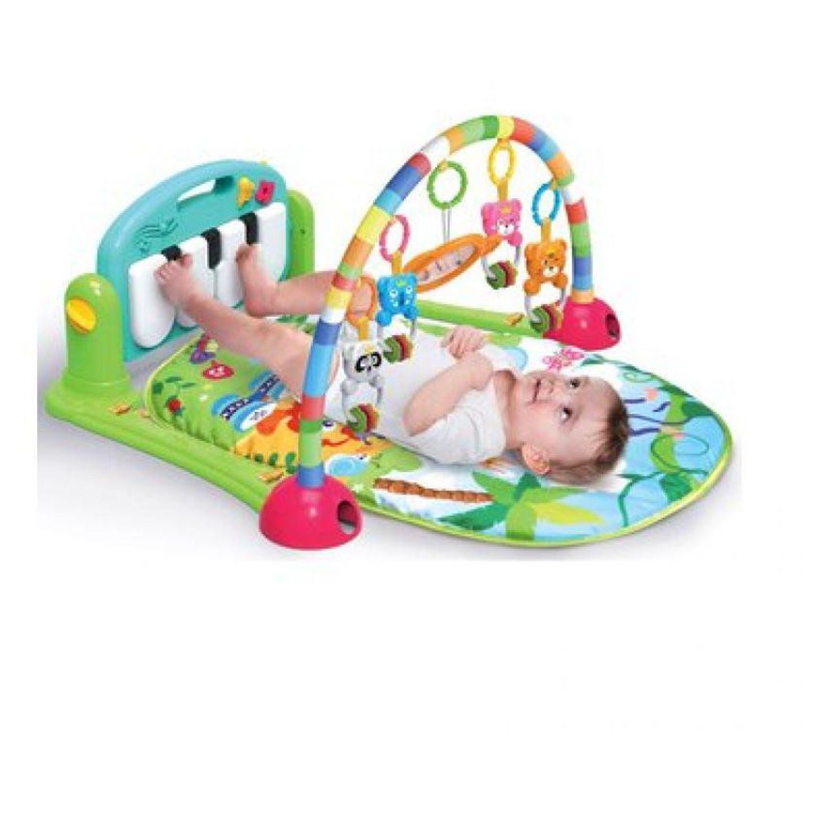 GENERICO - Gimnasio bebé musical con piano juguetes