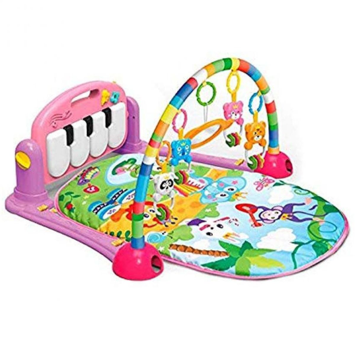 GENERICO - Gimnasio bebé musical con piano-rosado
