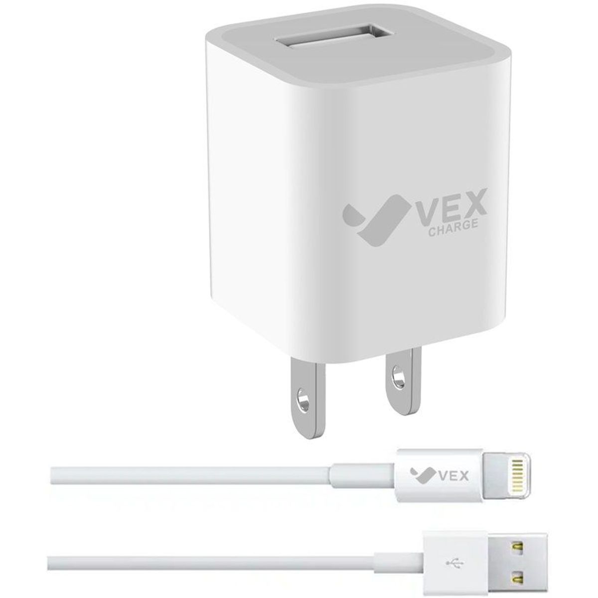 VEX - Cargador de pared para iphone 1.2a  5w con cable usb-lightning vex