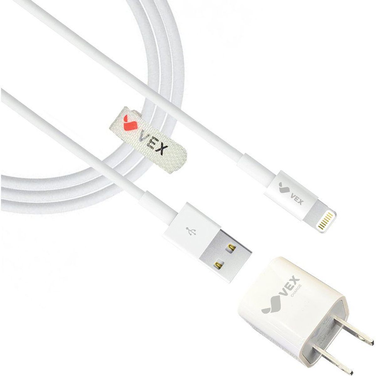 VEX - Cargador de pared para iphone 1.2a  5w con cable usb-lightning vex
