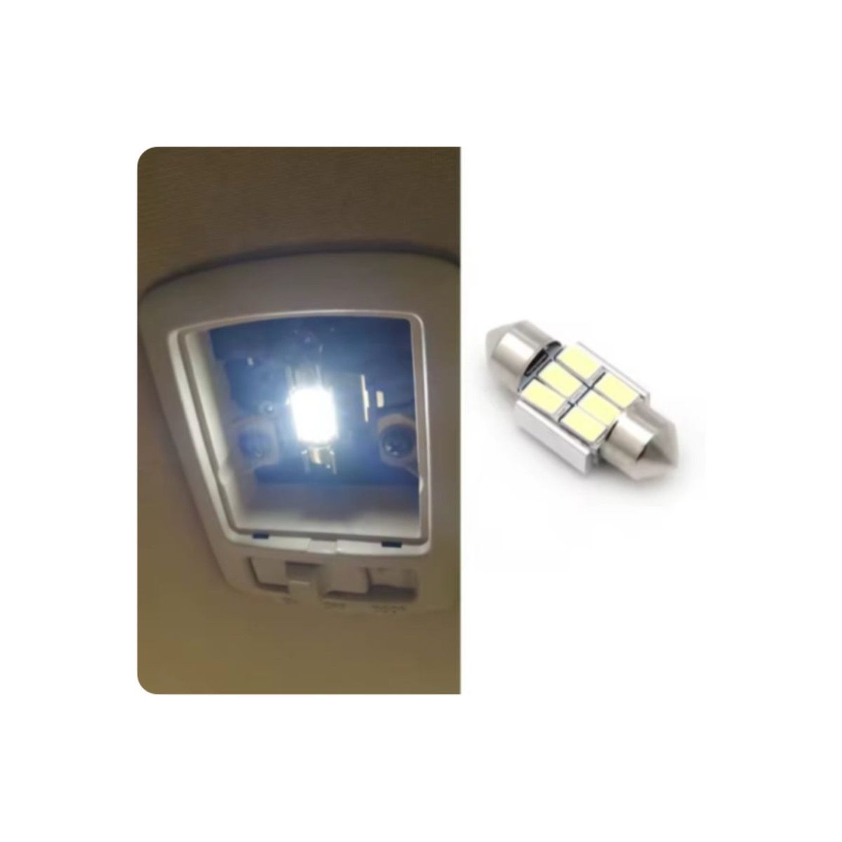 GENERICO - luz de lectura BLANCO frio para Automoviles - 31cm