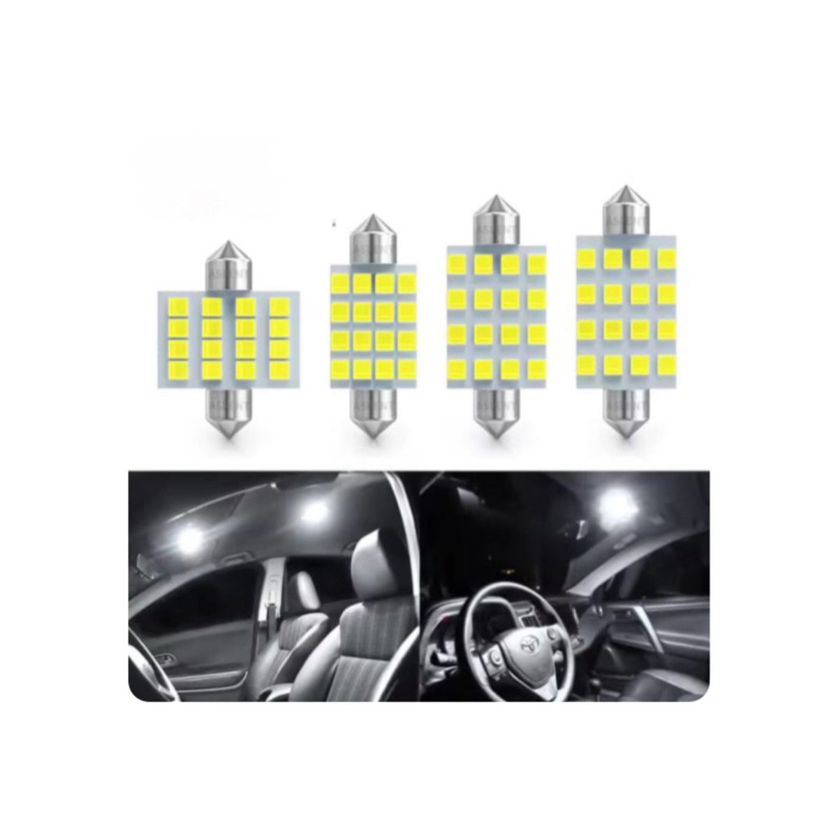 GENERICO - luz de lectura BLANCO frio para Automoviles - 42cm