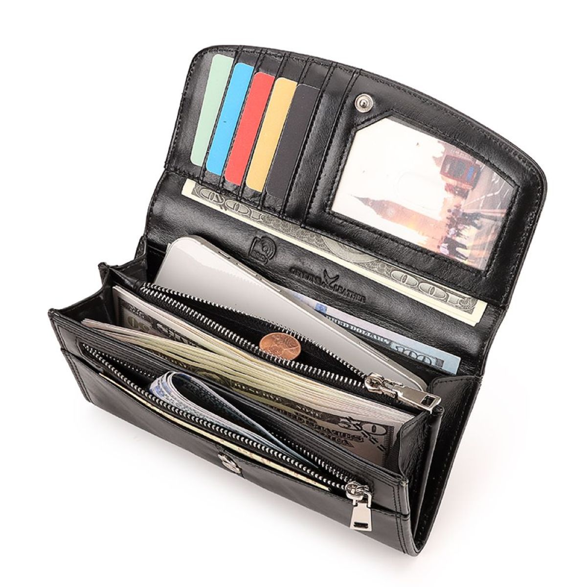 ARMUZ - Billetera de Cuero vacuno BP923 con RFID