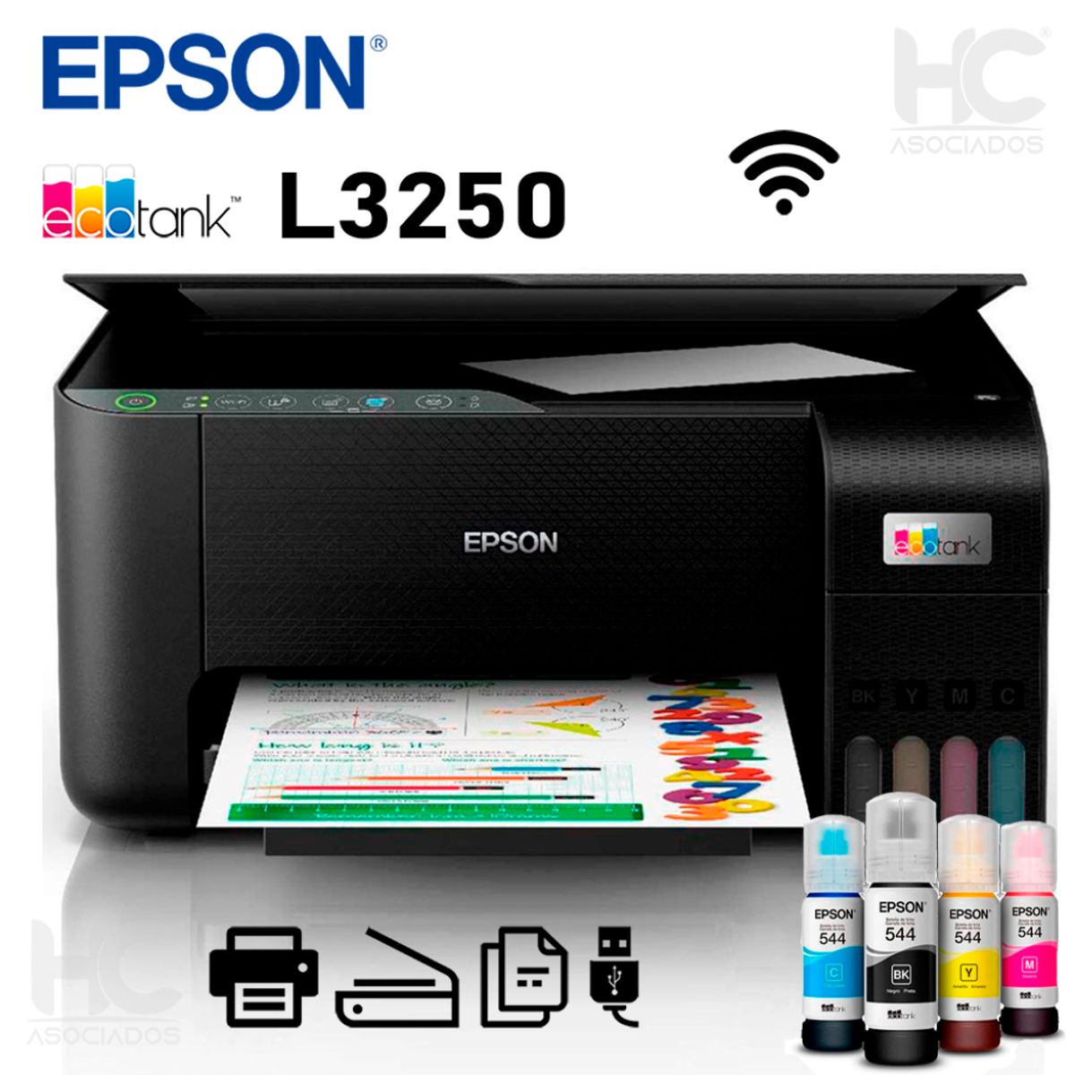 EPSON - Impresora Epson multifuncional L3250 wifi