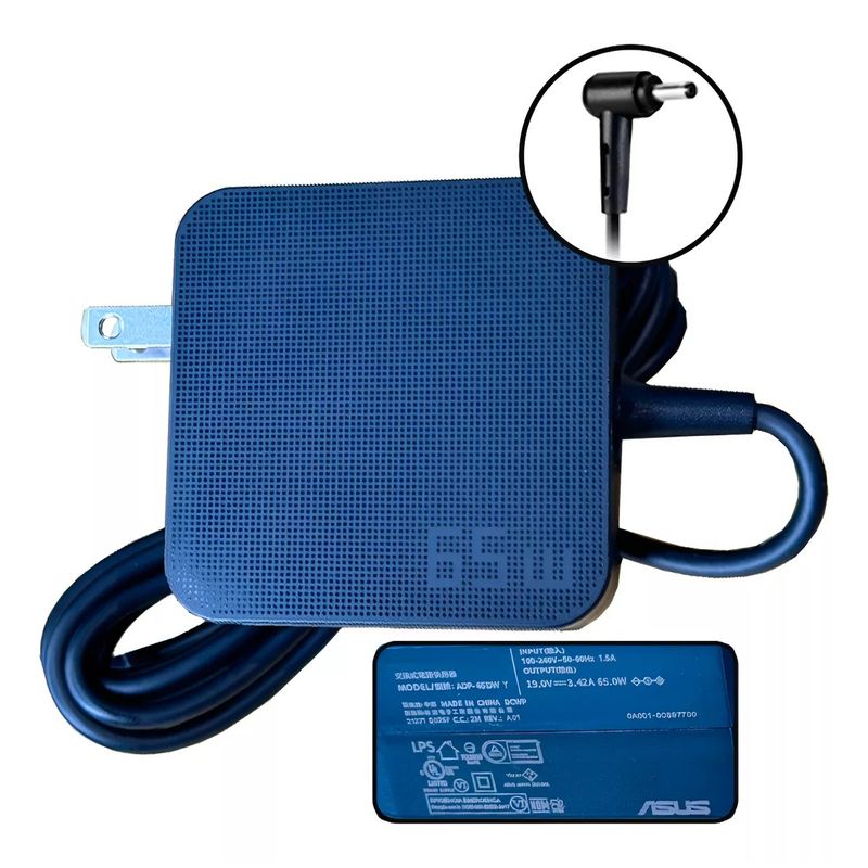 ASUS - CARGADOR ASUS 19V 3.42A 65W  4.01.35MM PUNTA DELGADA