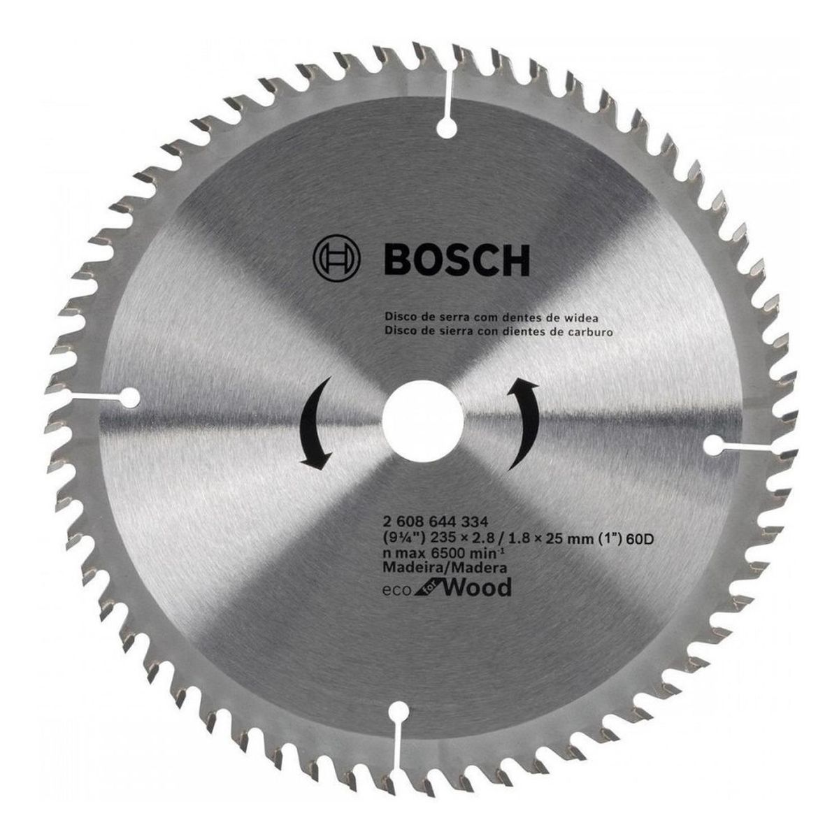 BOSCH - Disco de Corte 9-1/4" en Madera 60 Dientes para Sierra Circular Bosch