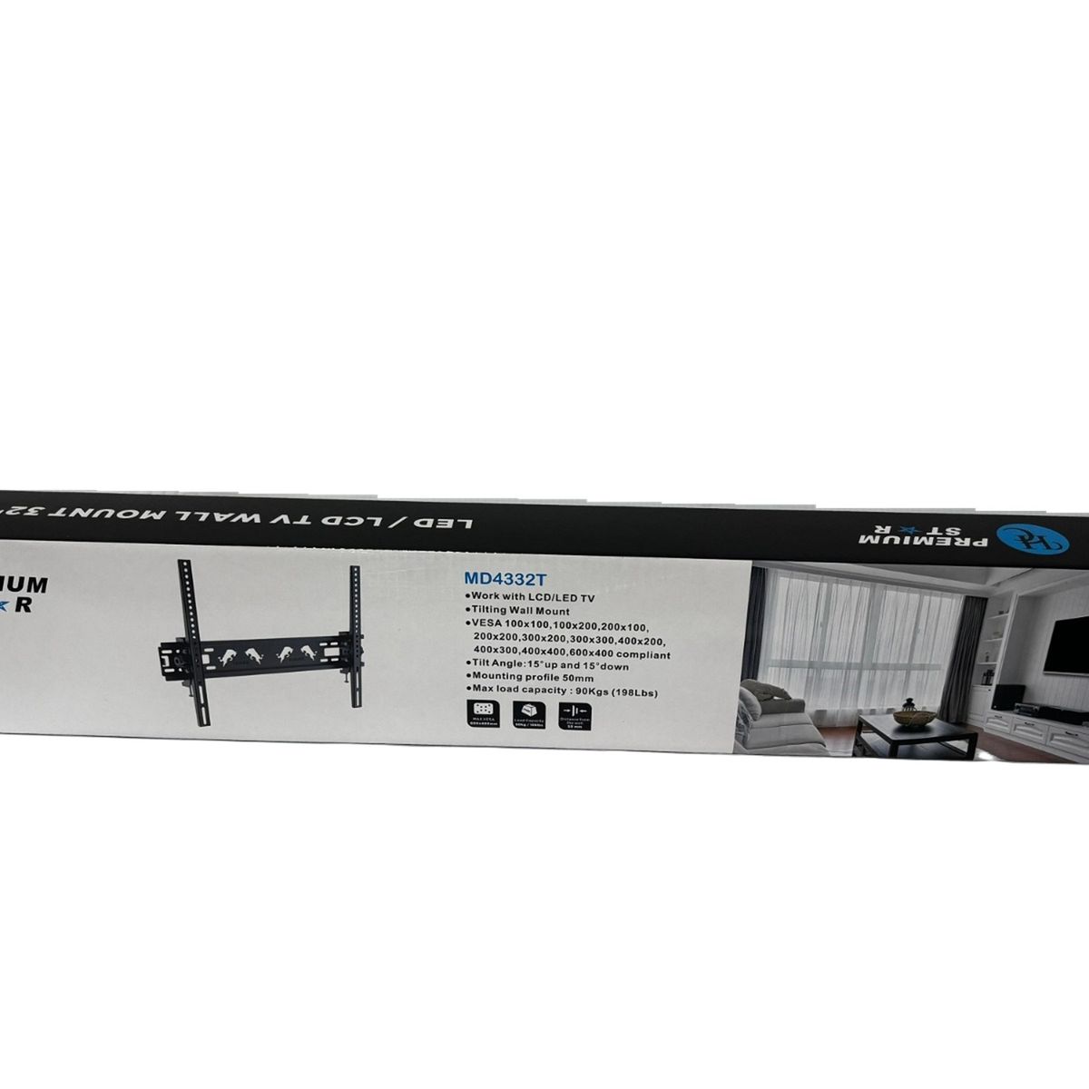 GENERICO - RACK PARA TODO TV FIJO INCLINABLE DE 32 A 75" /NEGRO