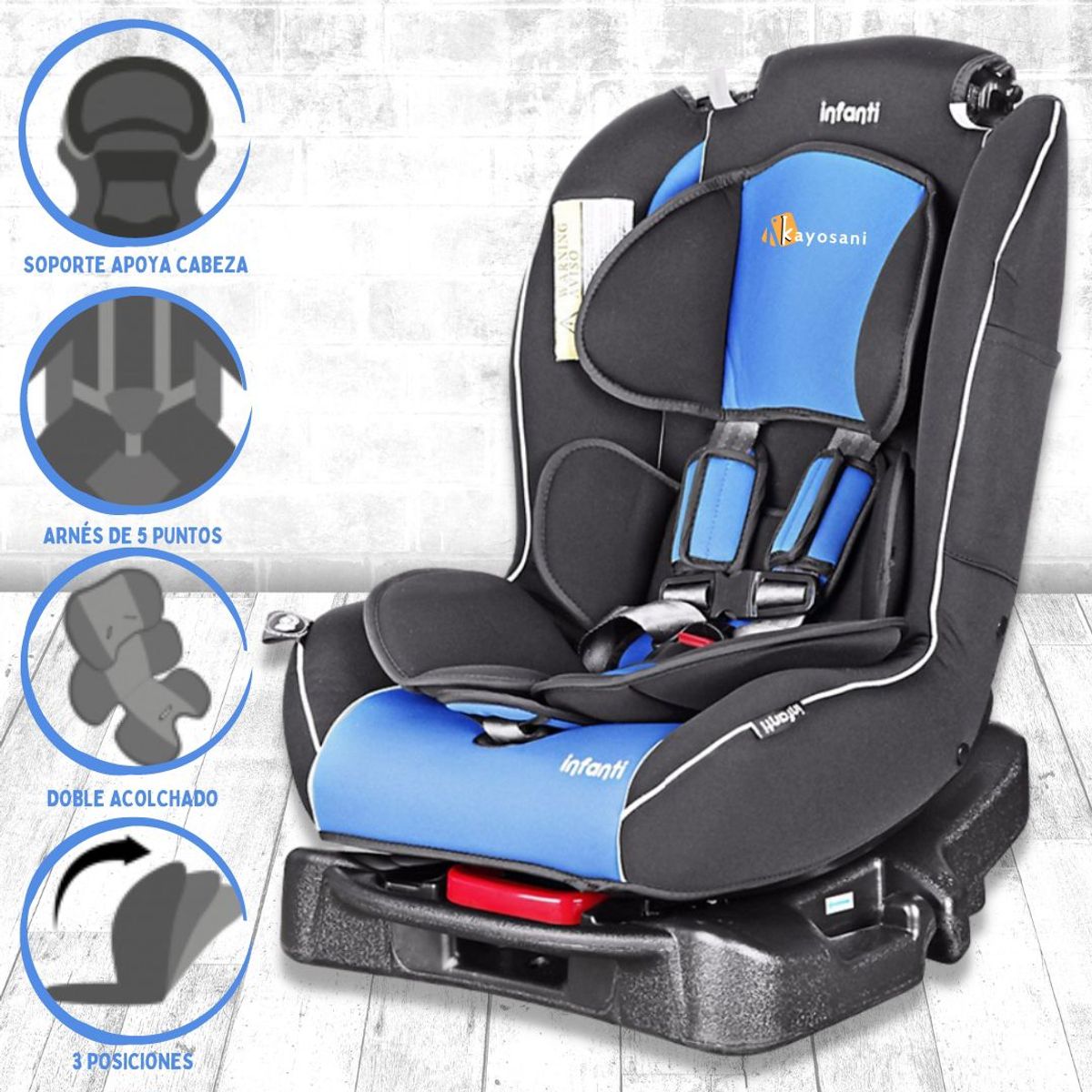 INFANTI - Silla Para Auto INFANTI V2 Blue