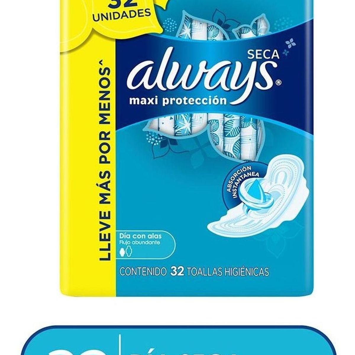 ALWAYS - Always Toallas Higiénicas Maxi Protección Seca 32 unidades