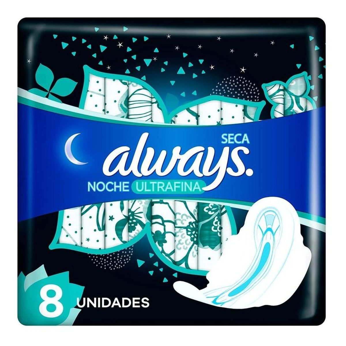 ALWAYS - Always Toallas Higiénicas Ultrafina Nocturna Malla Seca 8un
