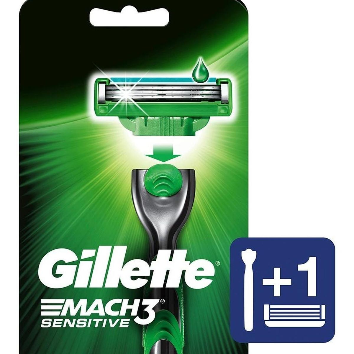 GILLETTE - Gillette Mach3 Sensitive Máquina Recargable  Cartucho