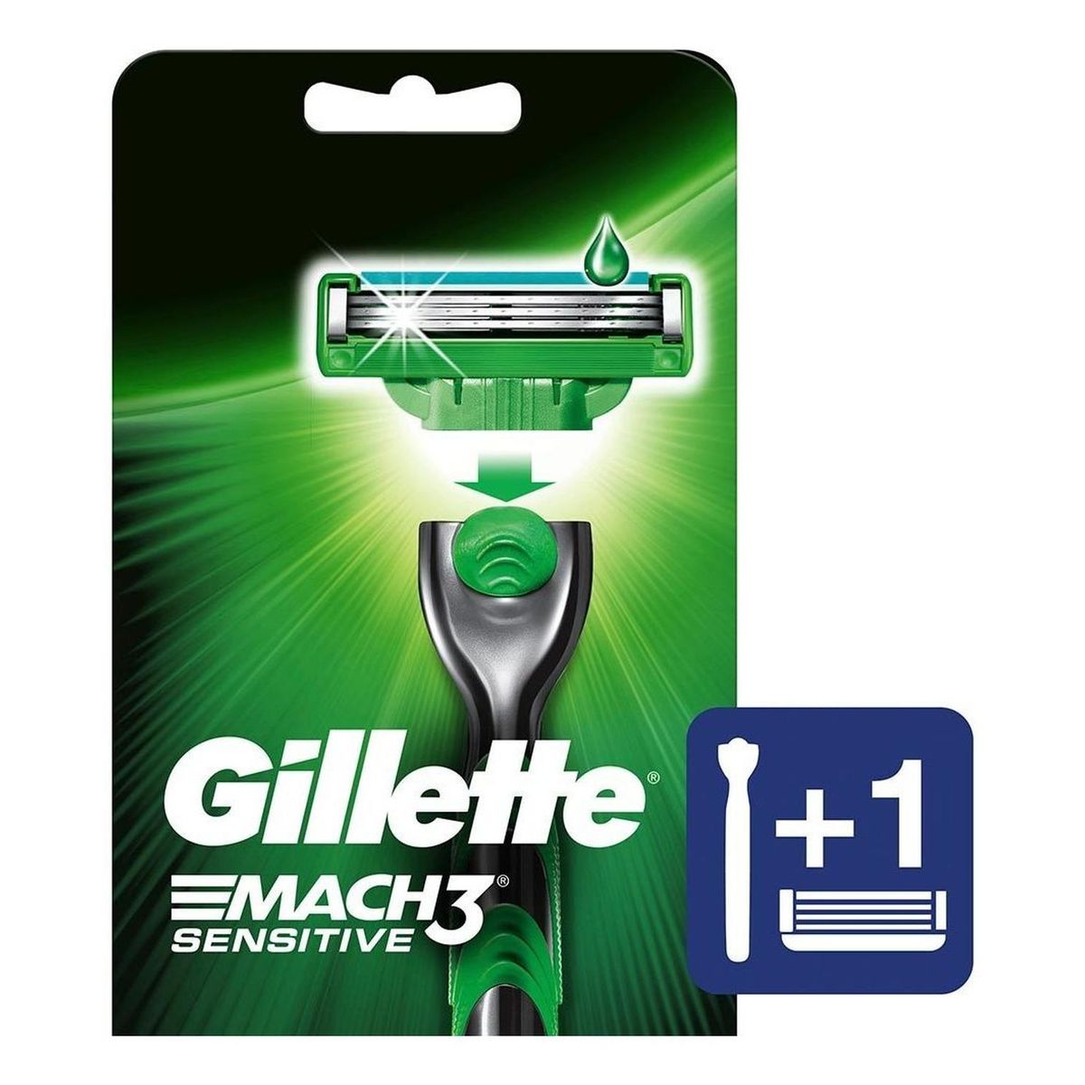 GILLETTE - Gillette Mach3 Sensitive Máquina Recargable  Cartucho