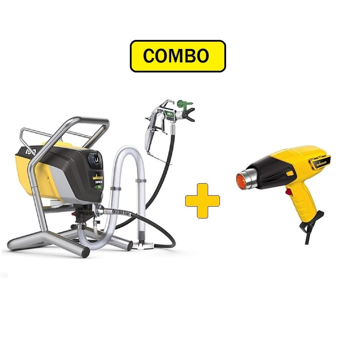 WAGNER - Combo Pistola para Pintar CP190 SKID + Pistola de Calor FURNO 300