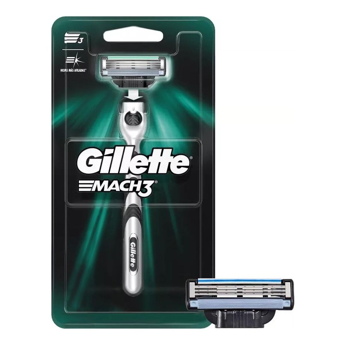 GILLETTE - Gillette Mach3 Máquina para Afeitar Recargable Cartucho