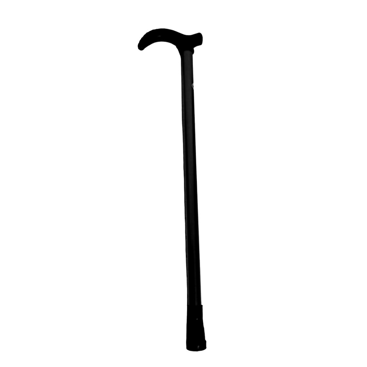 GENERICO - Bastón Aluminio Ajustable Delgado Mango Tipo L Negro