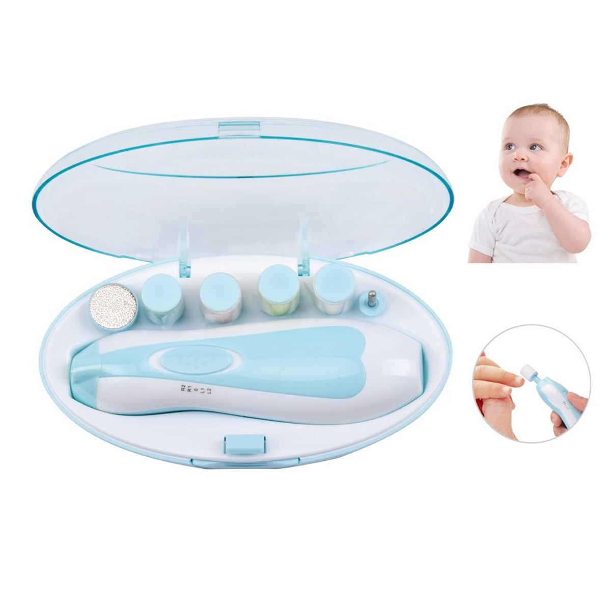 OEM - Set de Pulidor de Unas de Bebes Set de Manicura