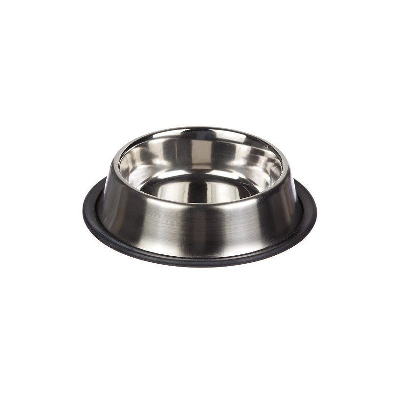 GENERICO - Plato Comedero Acero Inoxidable Extragrande Antideslizante