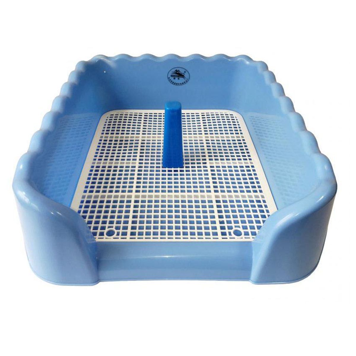 GENERICO - Baño Mediano con Cerco para mascotas 52.5 x 45 cm - Celeste