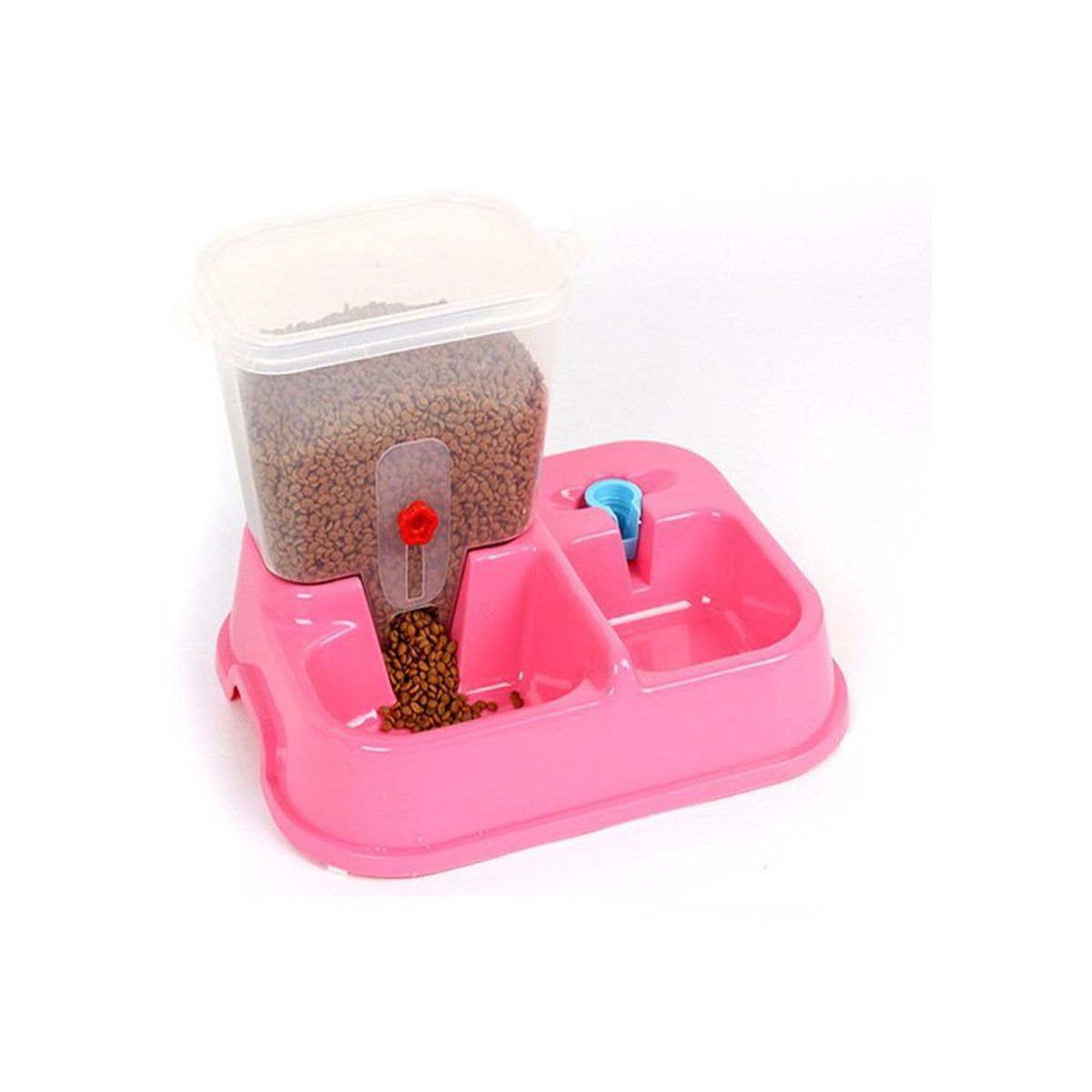 GENERICO - Bebedero y Comedero de comida para perros y gatos - Rosado