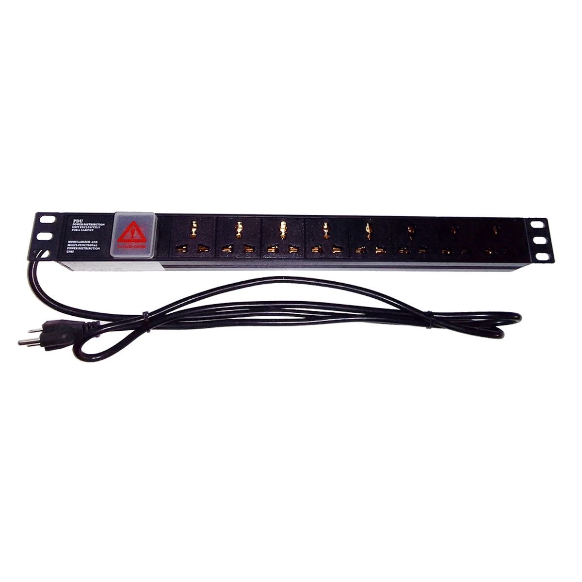 AMERICAN NET - PDU Supresor De Picos 8 Tomas - Rack Metal- cordon 1.8 Metros
