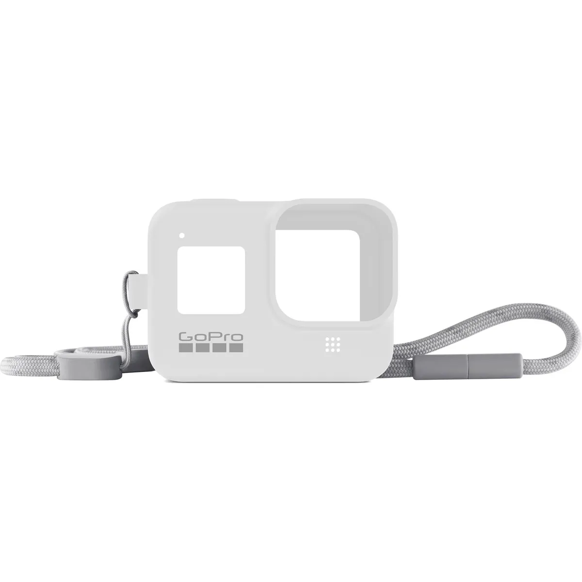 GOPRO - Funda Silicone Sleeve y Lanyard Kit GoPro HERO8 Blanco - AJSST-002