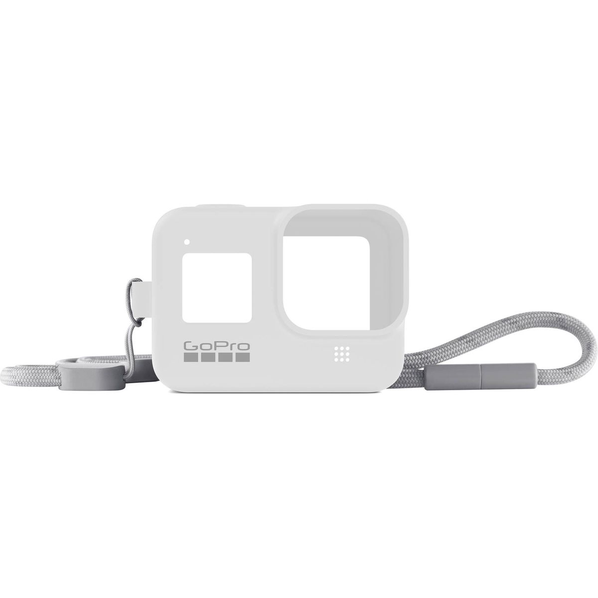 GOPRO - Funda Silicone Sleeve y Lanyard Kit GoPro HERO8 Blanco - AJSST-002