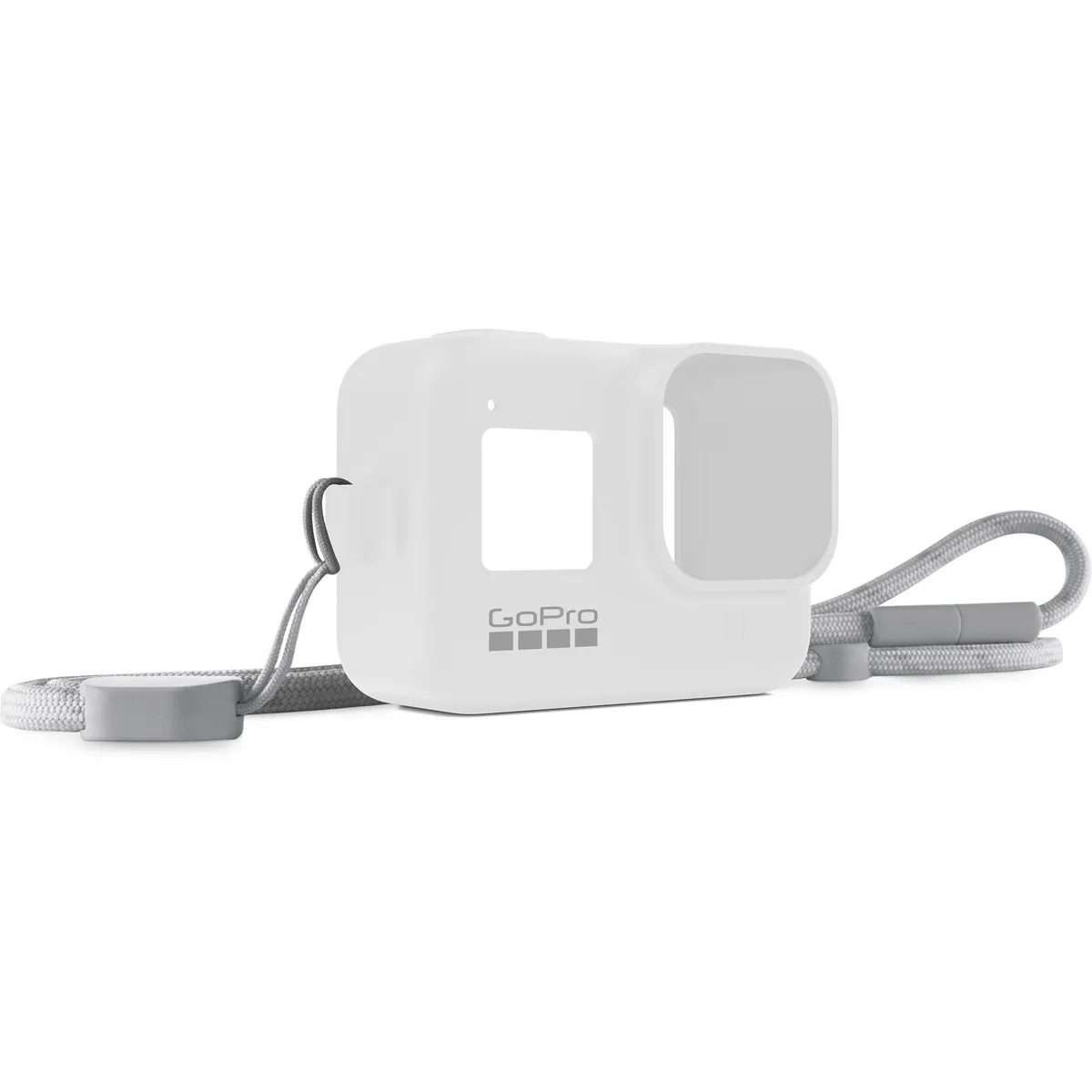 GOPRO - Funda Silicone Sleeve y Lanyard Kit GoPro HERO8 Blanco - AJSST-002