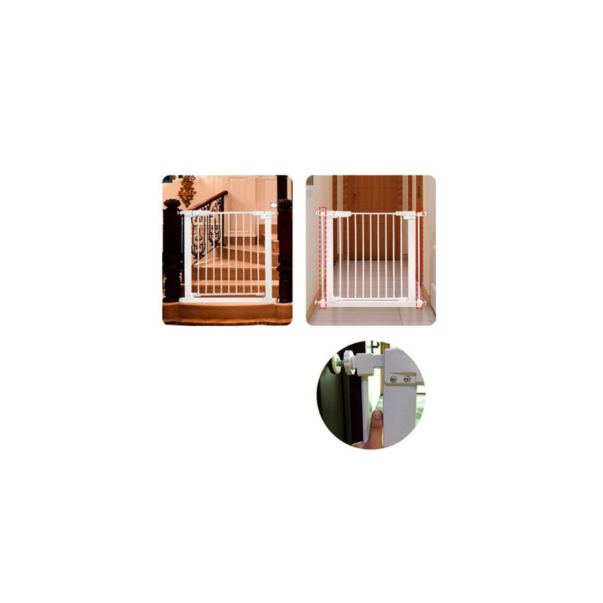 QUE PATAS PET SHOP - Puerta de Seguridad 60kg para Mascotas y Bebes