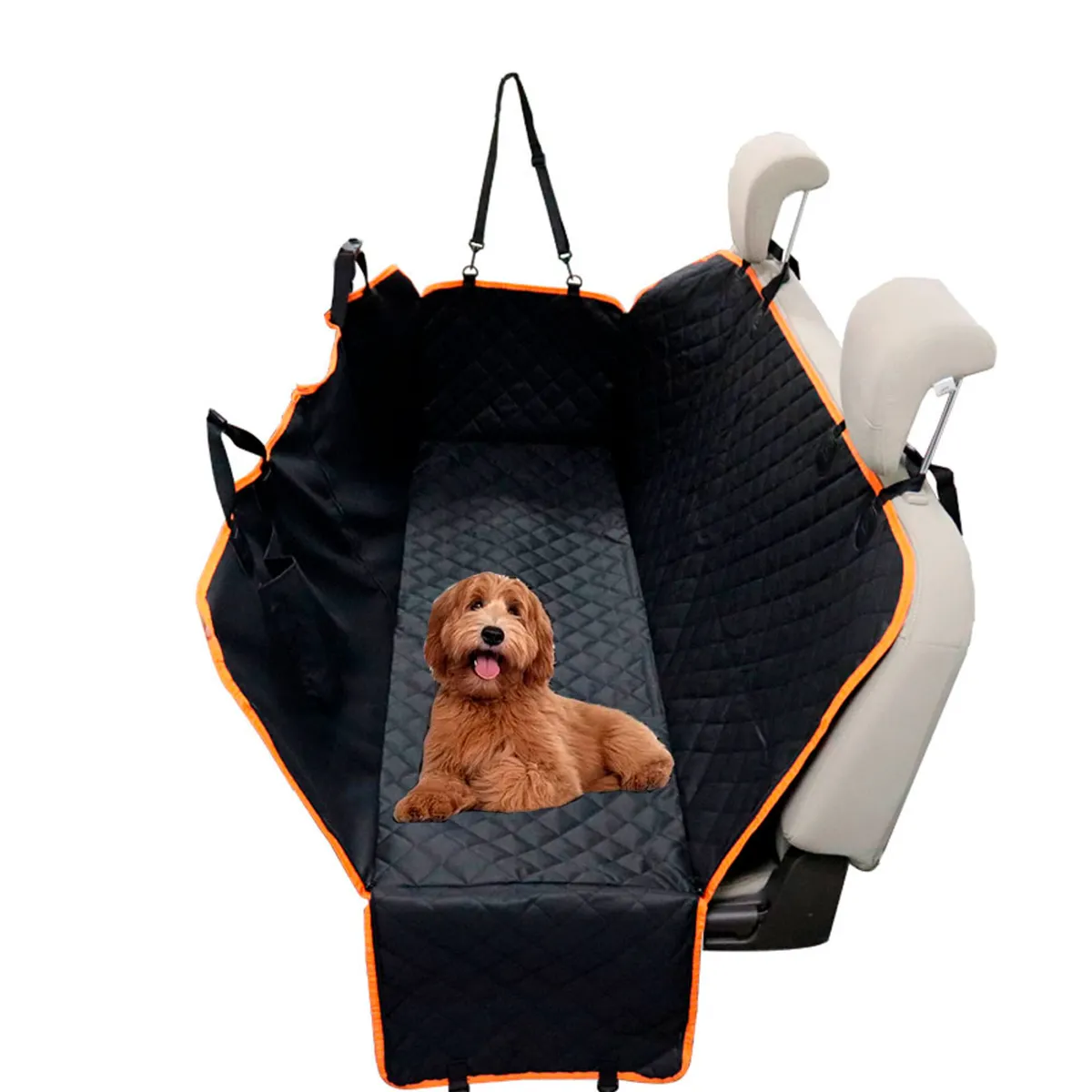 QUE PATAS PET SHOP - Protector Funda Cubre Asiento Auto Perros Mascotas+cinturón