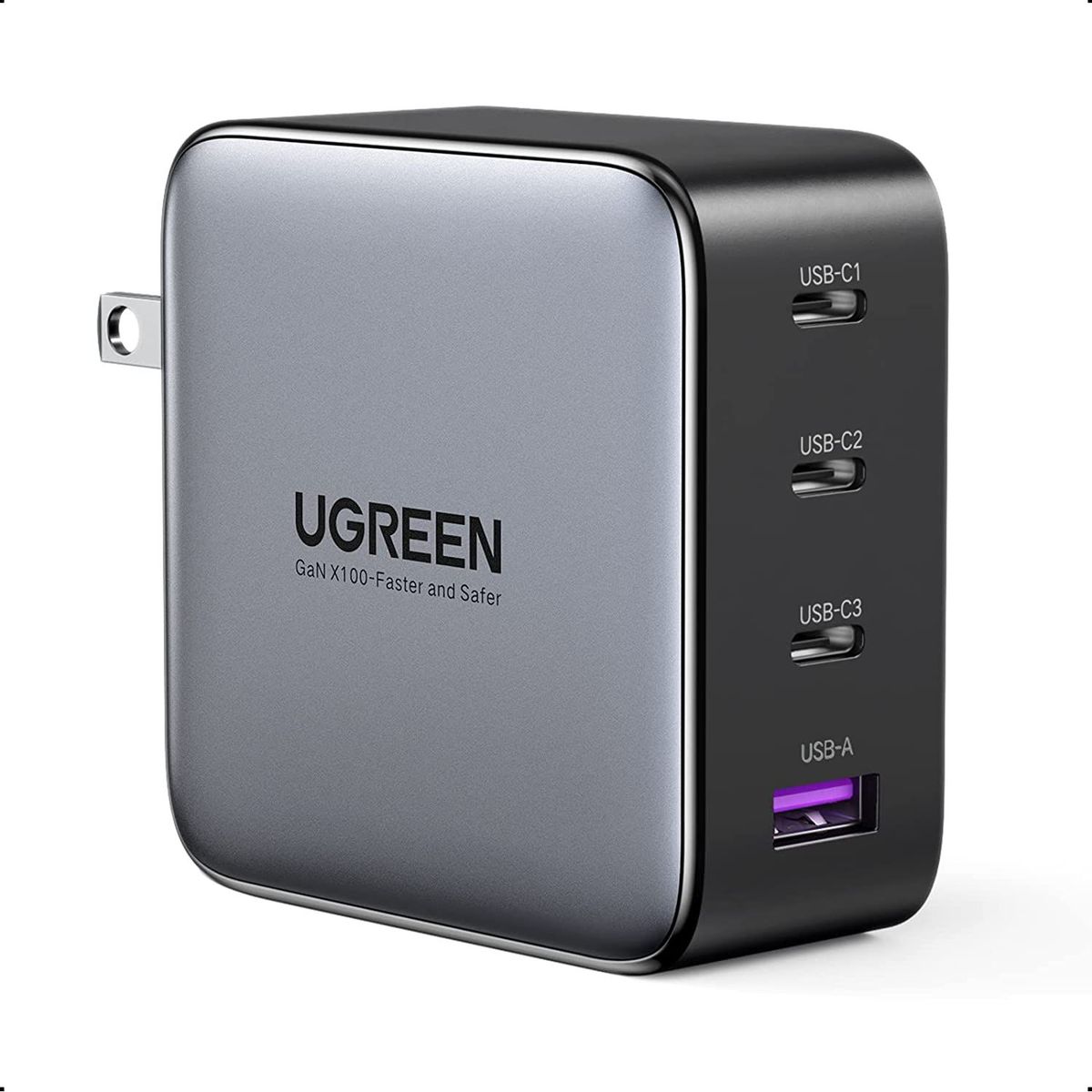 UGREEN - Ugreen Cargador USB-C 100 W GaN PD 4 puertos MacBook Pro CD226 40737