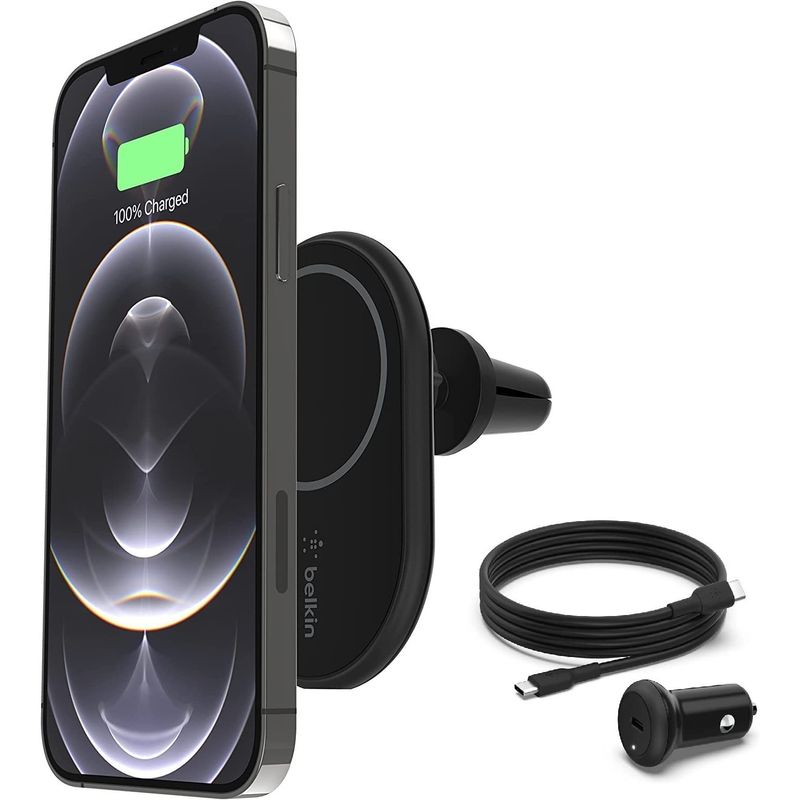 BELKIN - Belkin Soporte de carga magnética MagSafe para iPhone WIC004btBK-NC
