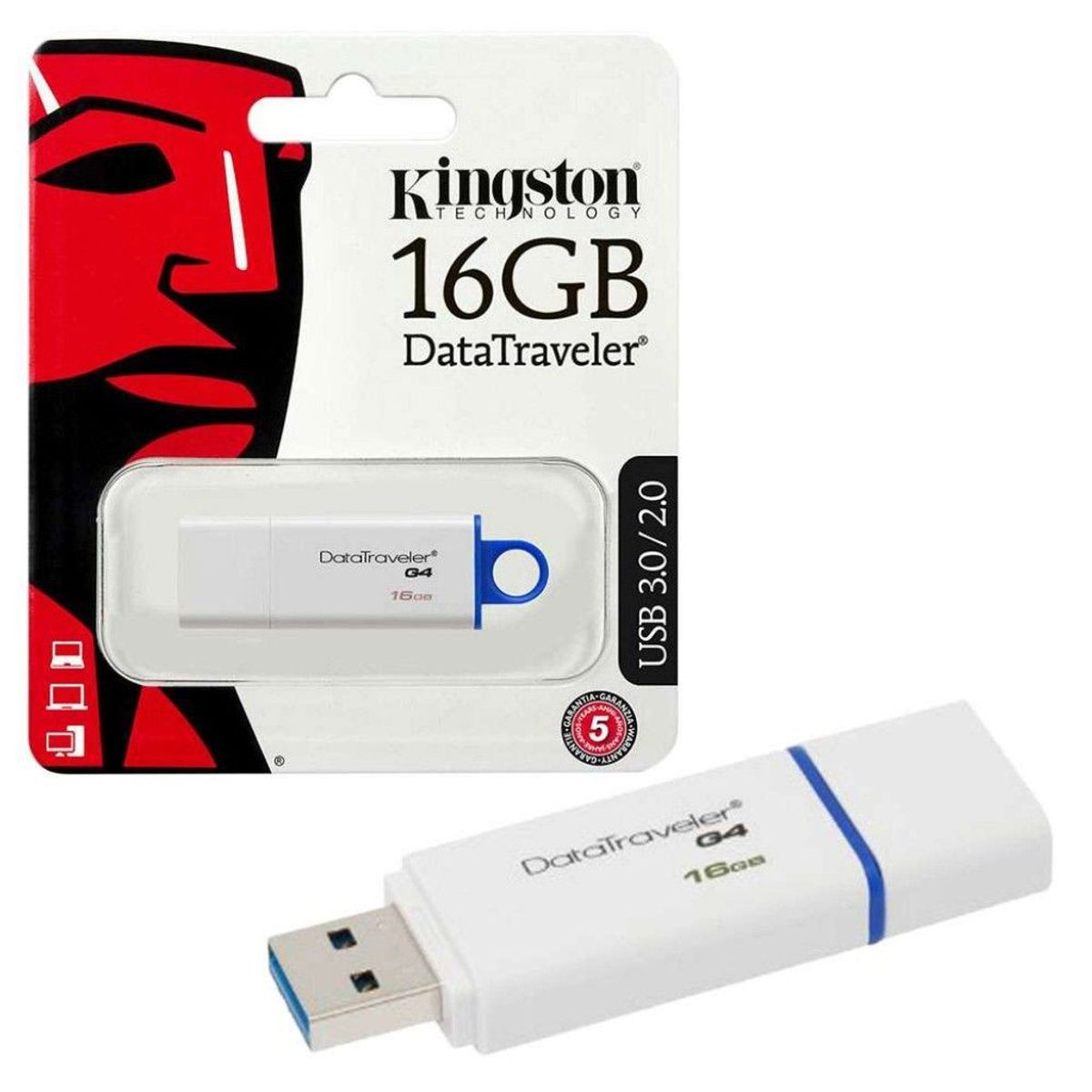 KINGSTON - Kingston DataTraveler G4 Flash USB 16GB - DTIG416GB