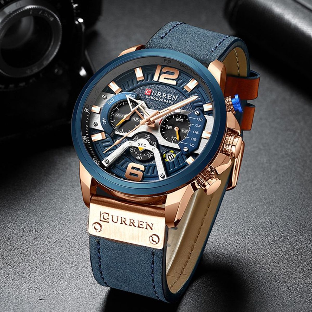 CURREN - RELOJ CURREN ORIGINAL - CASUAL COLOR AZUL 8329 - CUR-28