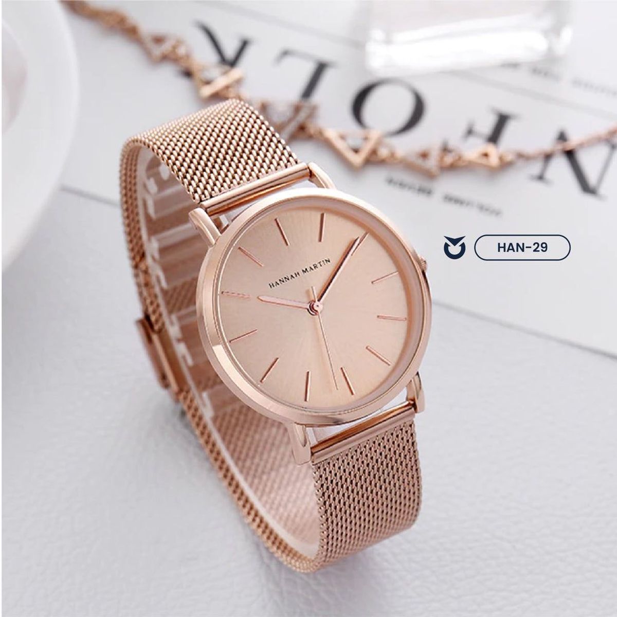 HANNAH MARTIN - RELOJ HANNAH MARTIN MATE ROSA CLASSY HM-36