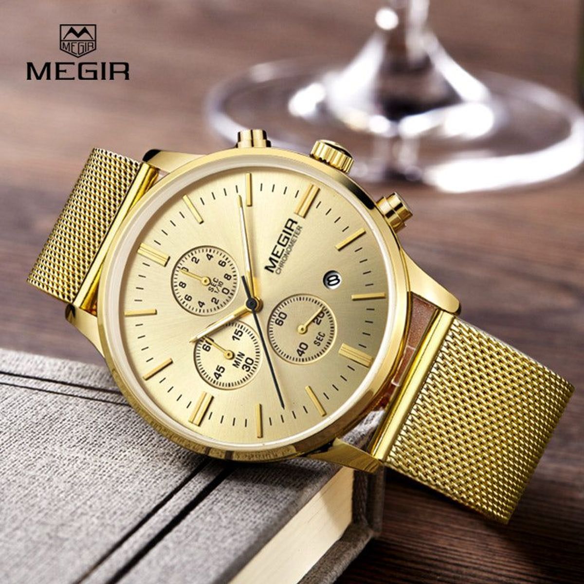MEGIR - RELOJ HOMBRE MEGIR DORADO M2011