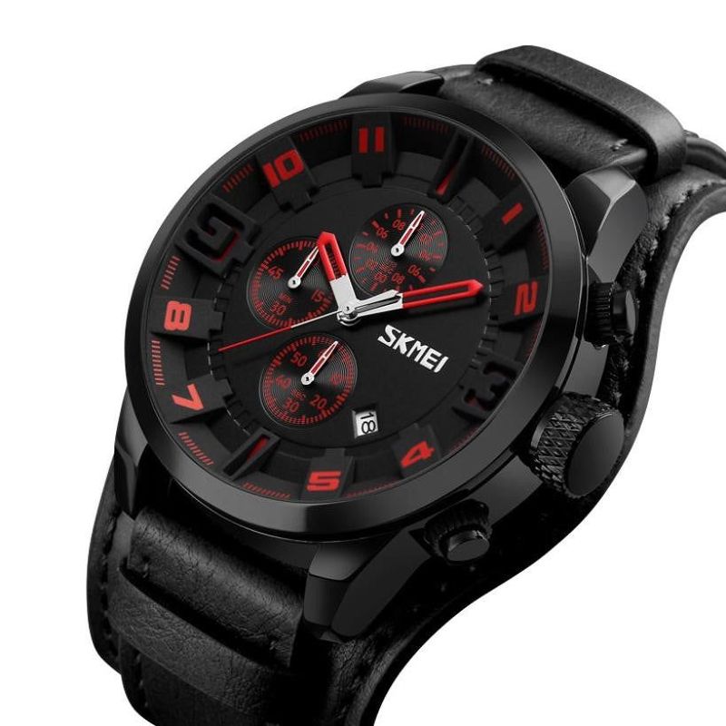 SKMEI - RELOJ SKMEI 1309 NEGRO CUARZO ROJO FOCUS
