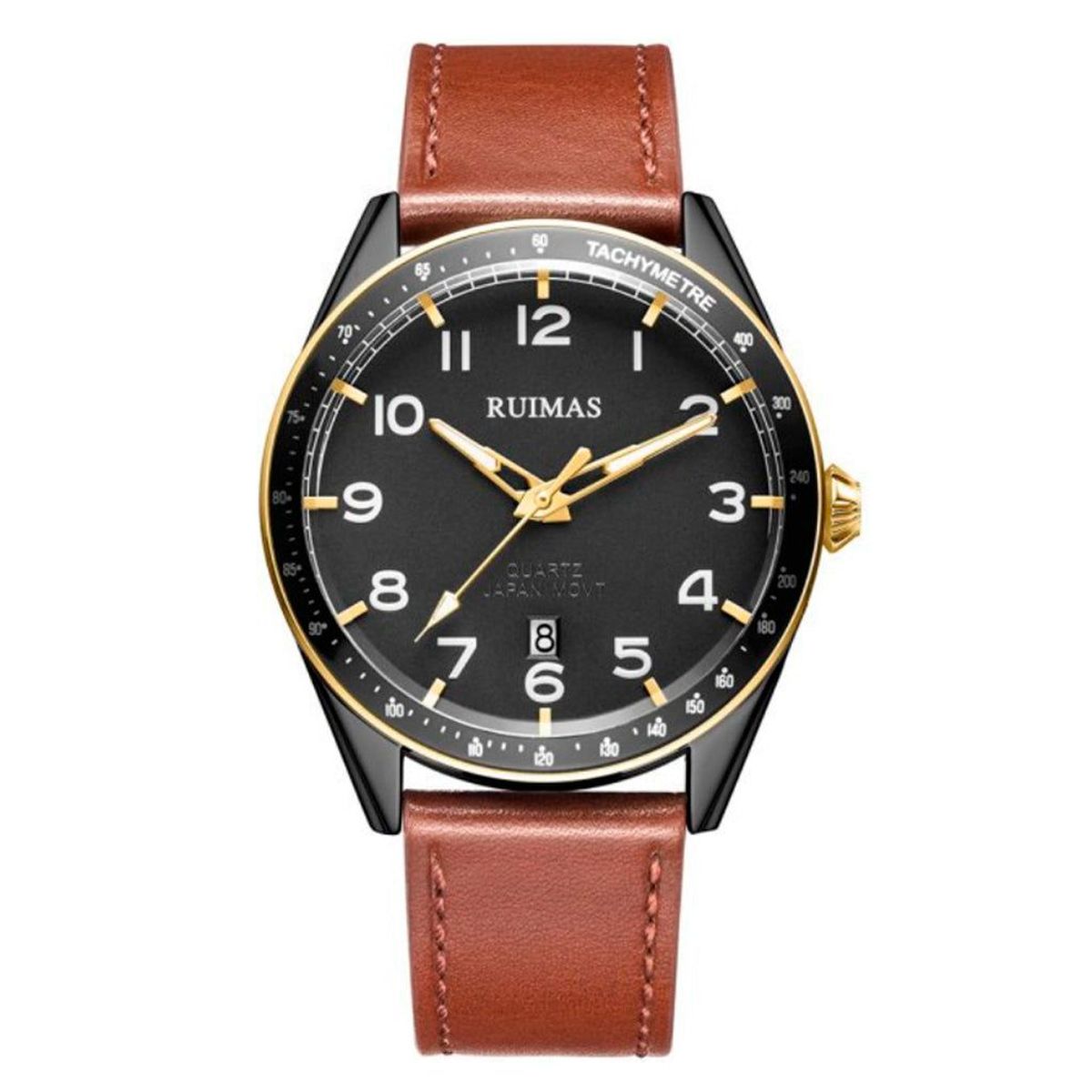 RUIMAS - RELOJ HOMBRE RUIMAS MARR?N Y DORADO RM573G