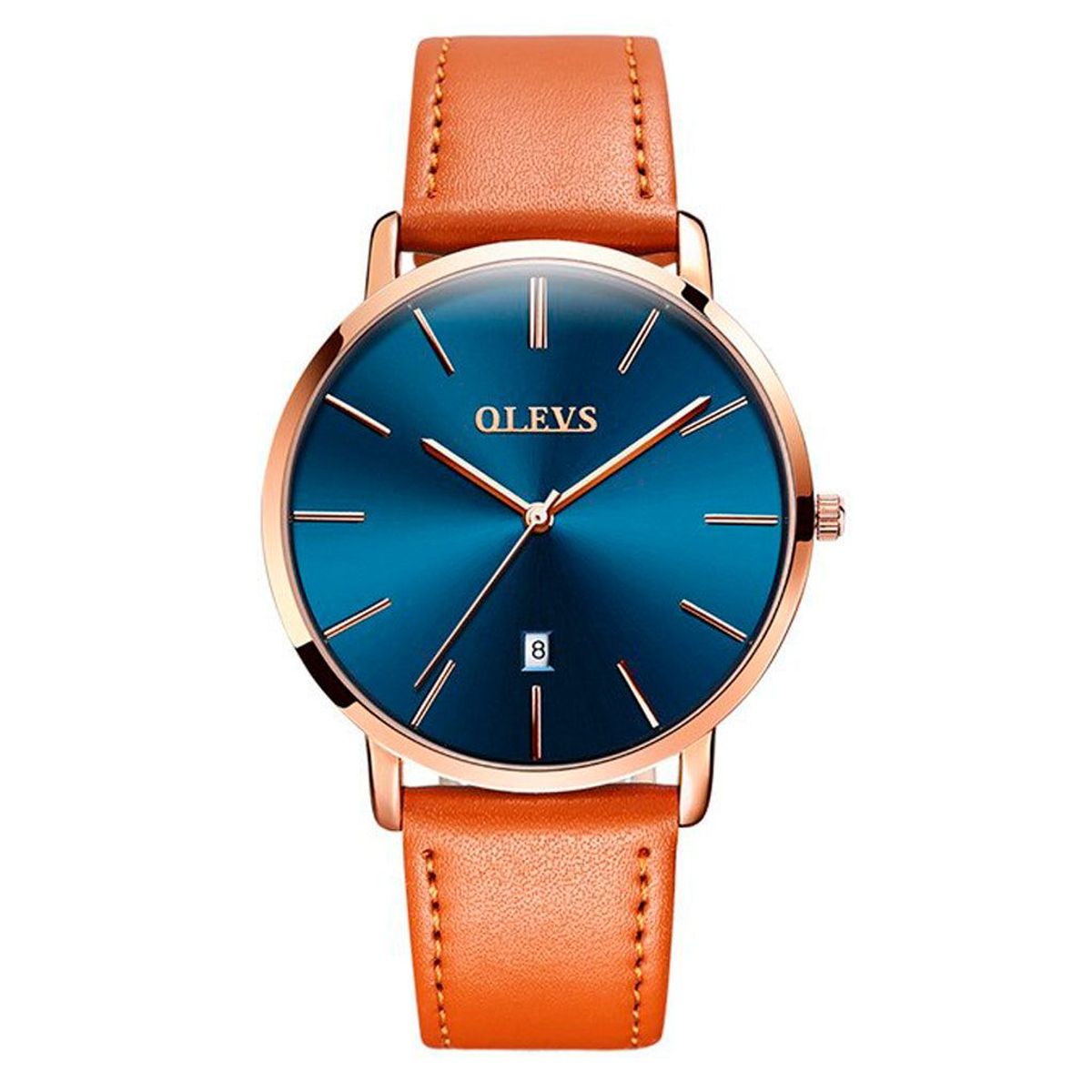CLOCK PERU - RELOJ HOMBRE OLEVS MARR?N AZUL L5868G