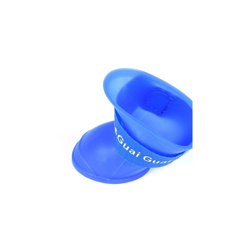 QUE PATAS PET SHOP - Zapatos de Silicona Azul Talla L