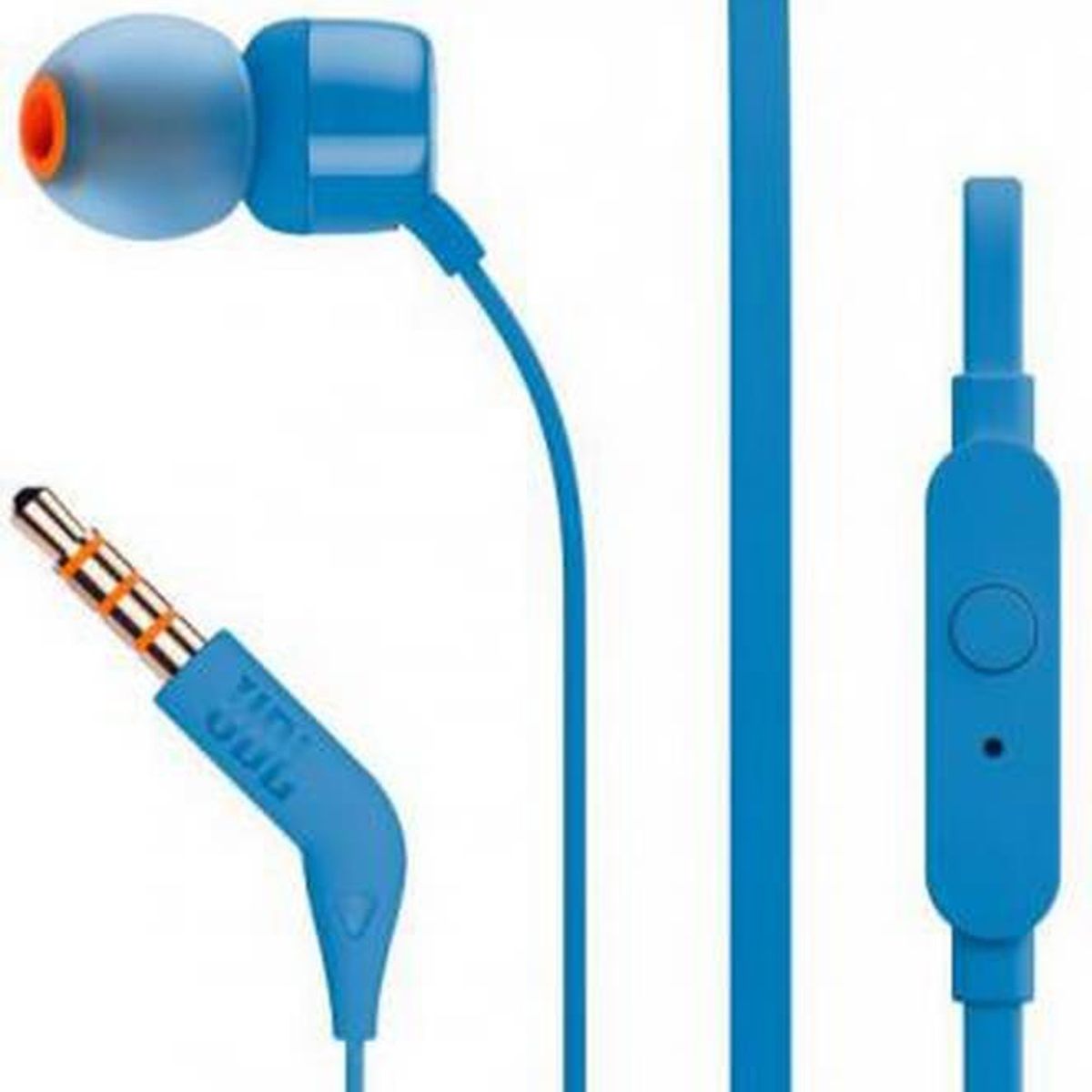 JBL - Auriculares JBL T110 Internos con Micro Sonido Fiel Azul - JBLT110BLUAM
