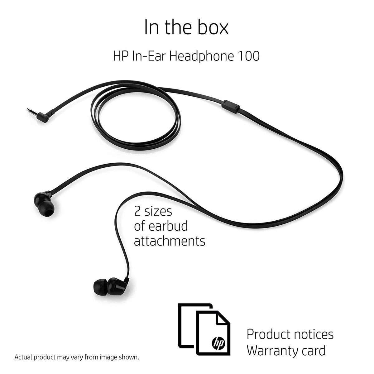 HP - HP Audífonos in-Ear Headphone 100 with Noise Isolation Earbuds 1KF54AA