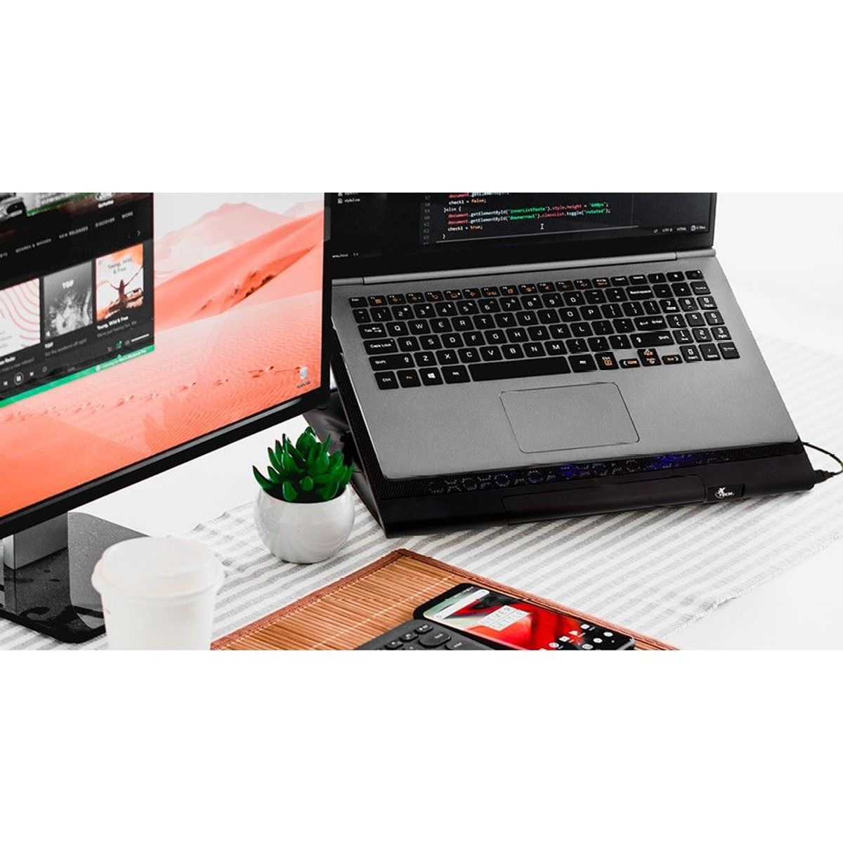 XTECH - Xtech KYLA Base con ventilador Laptops Cooler hasta 17 - XTA-160