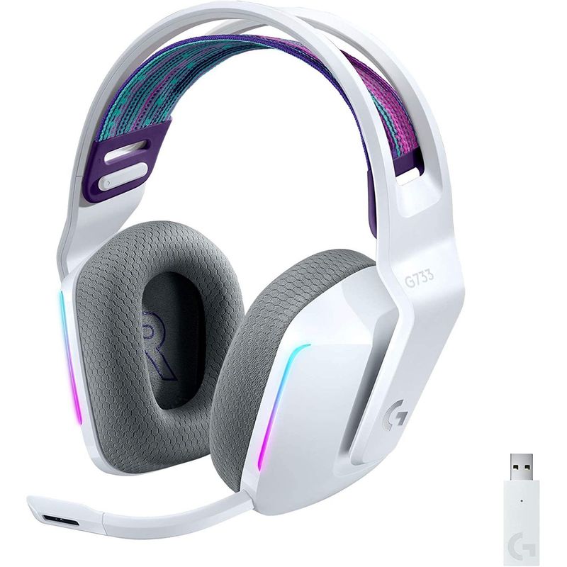LOGITECH - Auriculares Logitech G733 Gamer Wireless RGB Micro Blanco 981-000882